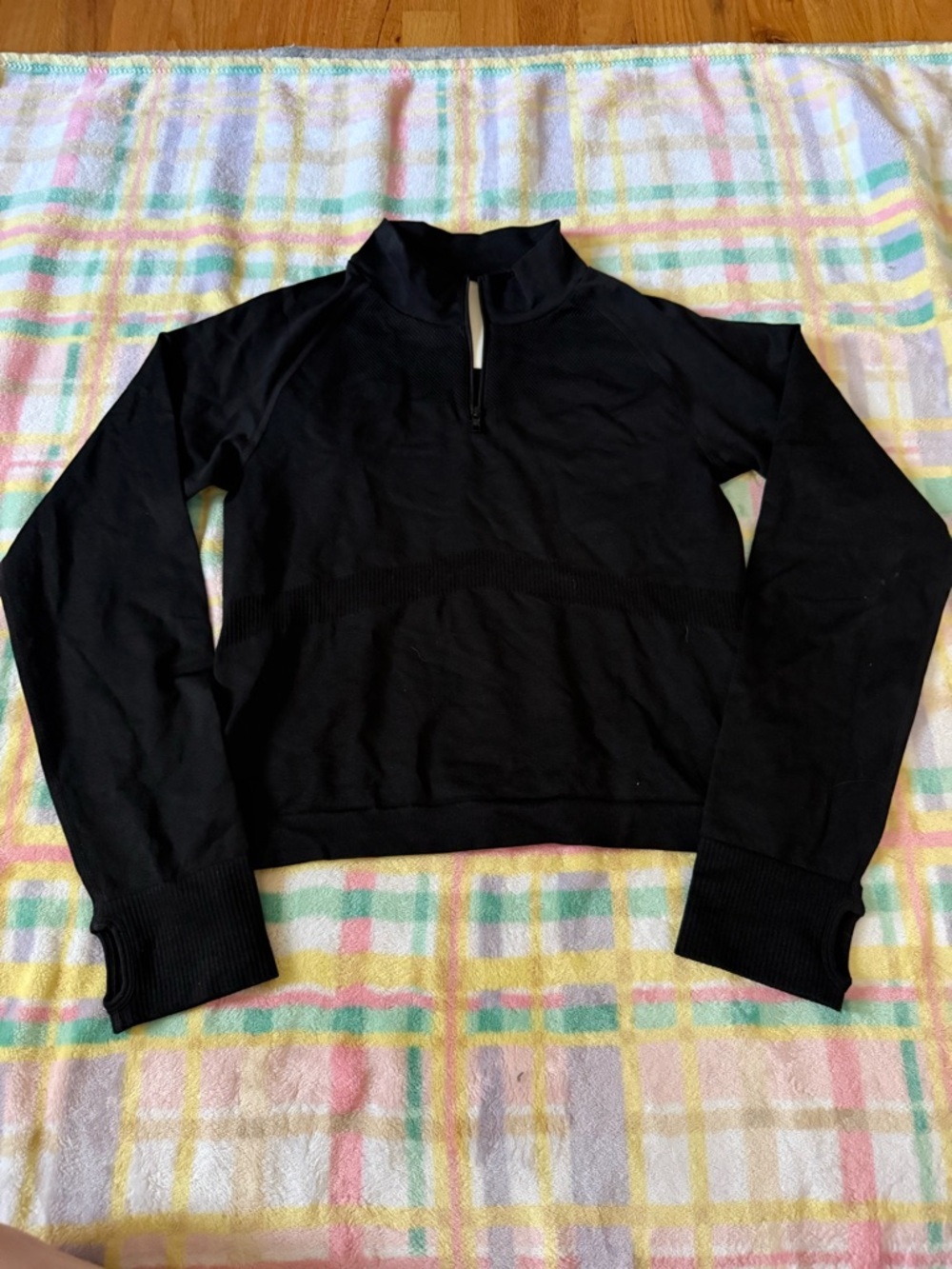 PINK Victoria's Secret Black Half-Zip Pullover